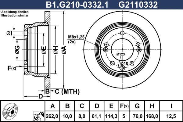 Galfer B1.G210-0332.1 - Гальмівний диск autozip.com.ua