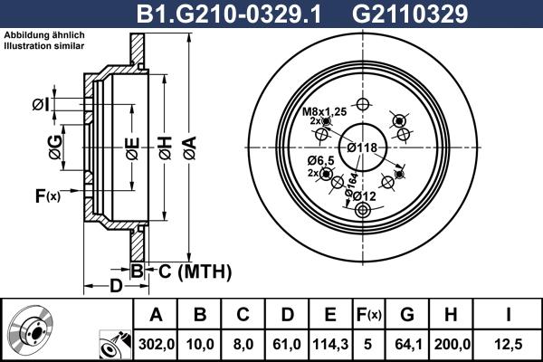 Galfer B1.G210-0329.1 - Гальмівний диск autozip.com.ua