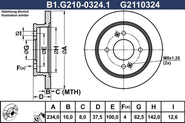 Galfer B1.G210-0324.1 - Гальмівний диск autozip.com.ua