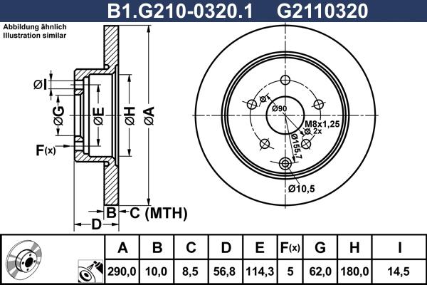 Galfer B1.G210-0320.1 - Гальмівний диск autozip.com.ua