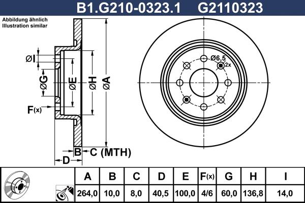 Galfer B1.G210-0323.1 - Гальмівний диск autozip.com.ua