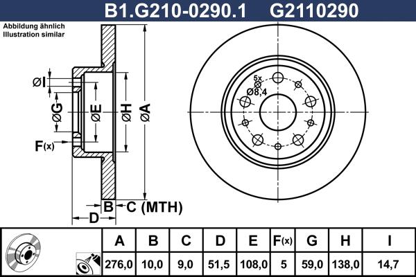 Galfer B1.G210-0290.1 - Гальмівний диск autozip.com.ua