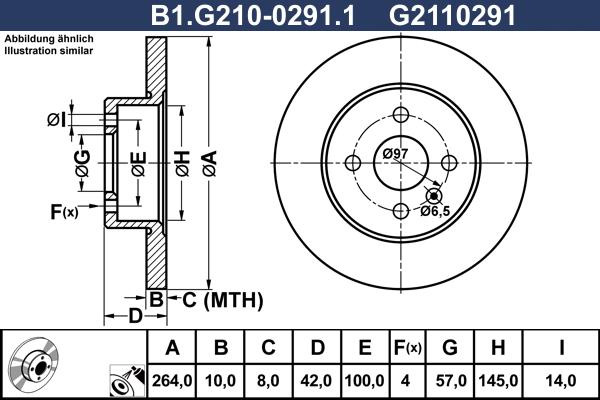 Galfer B1.G210-0291.1 - Гальмівний диск autozip.com.ua