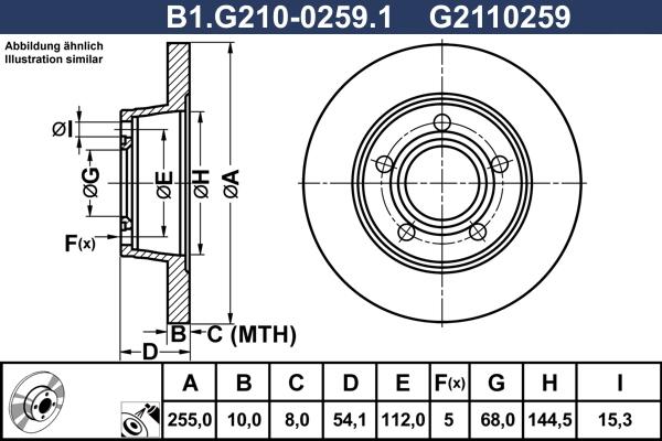 Galfer B1.G210-0259.1 - Гальмівний диск autozip.com.ua