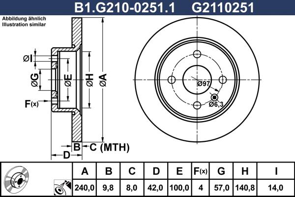 Galfer B1.G210-0251.1 - Гальмівний диск autozip.com.ua