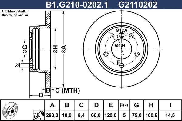 Galfer B1.G210-0202.1 - Гальмівний диск autozip.com.ua