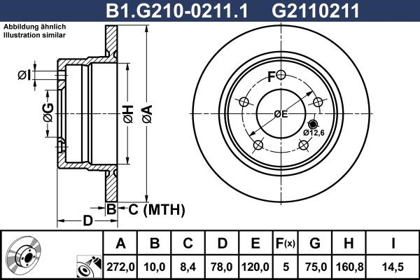 Galfer B1.G210-0211.1 - Гальмівний диск autozip.com.ua