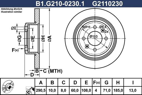 Galfer B1.G210-0230.1 - Гальмівний диск autozip.com.ua