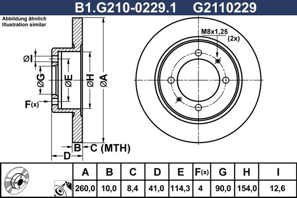Galfer B1.G210-0229.1 - Гальмівний диск autozip.com.ua