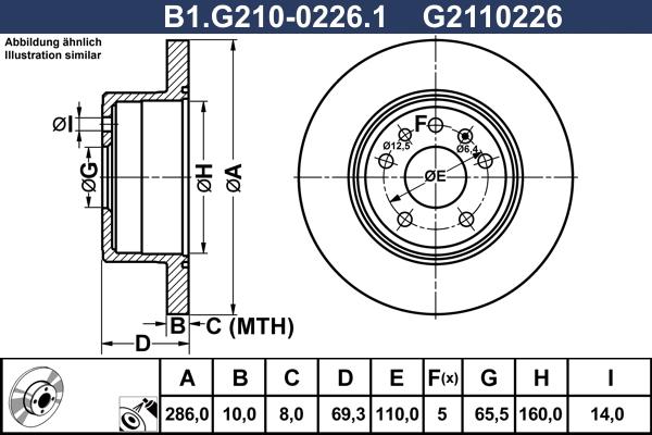 Galfer B1.G210-0226.1 - Гальмівний диск autozip.com.ua