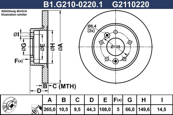 Galfer B1.G210-0220.1 - Гальмівний диск autozip.com.ua