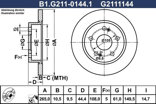 Galfer B1.G211-0144.1 - Гальмівний диск autozip.com.ua