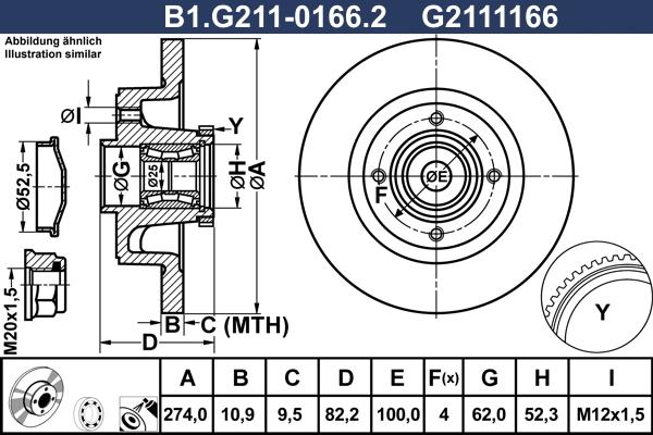 Galfer B1.G211-0166.2 - Гальмівний диск autozip.com.ua