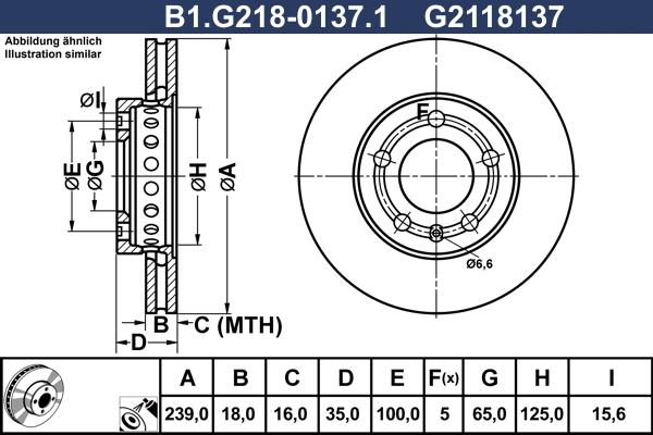 Galfer B1.G218-0137.1 - Гальмівний диск autozip.com.ua