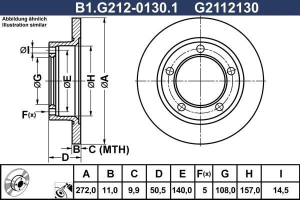 Galfer B1.G212-0130.1 - Гальмівний диск autozip.com.ua