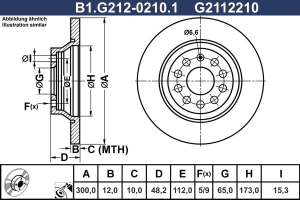 Galfer B1.G212-0210.1 - Гальмівний диск autozip.com.ua