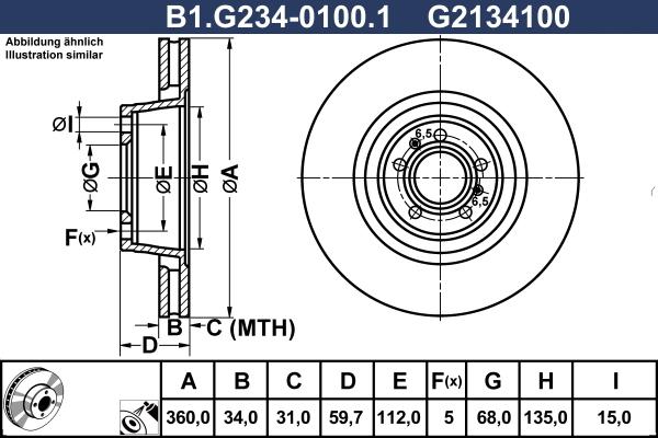 Galfer B1.G234-0100.1 - Гальмівний диск autozip.com.ua