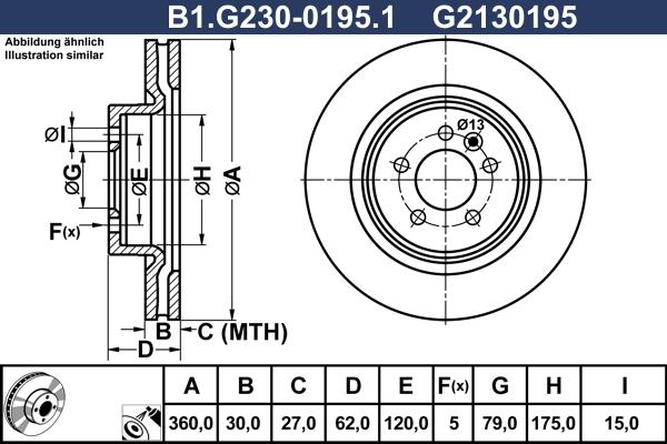 Galfer B1.G230-0195.1 - Гальмівний диск autozip.com.ua
