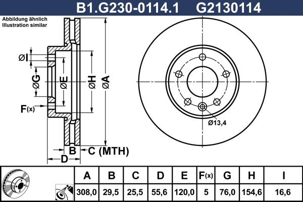 Galfer B1.G230-0114.1 - Гальмівний диск autozip.com.ua