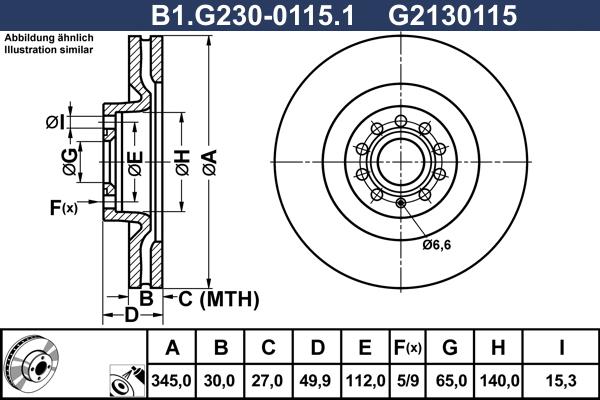 Galfer B1.G230-0115.1 - Гальмівний диск autozip.com.ua