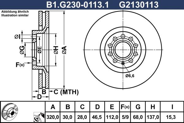 Galfer B1.G230-0113.1 - Гальмівний диск autozip.com.ua