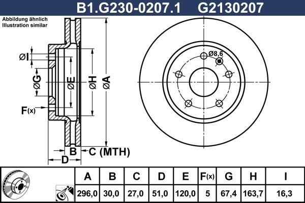 Galfer B1.G230-0207.1 - Гальмівний диск autozip.com.ua