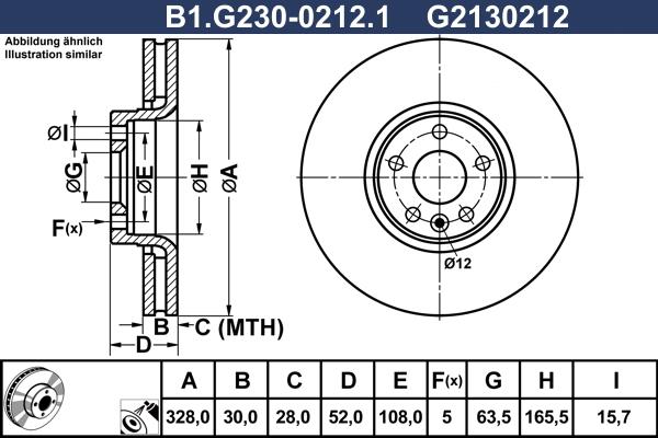 Galfer B1.G230-0212.1 - Гальмівний диск autozip.com.ua