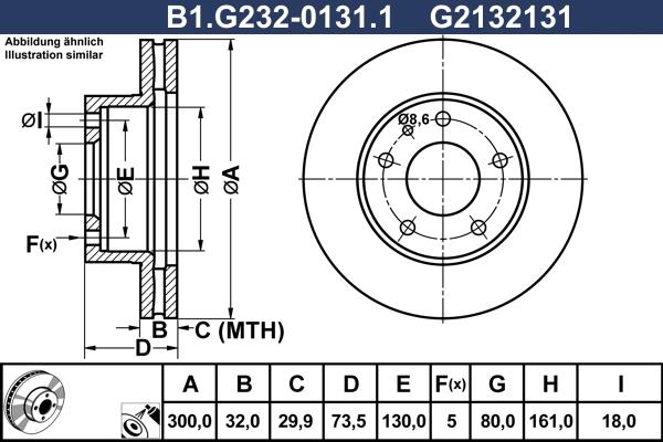 Galfer B1.G232-0131.1 - Гальмівний диск autozip.com.ua