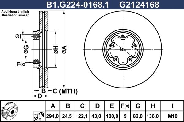 Galfer B1.G224-0168.1 - Гальмівний диск autozip.com.ua