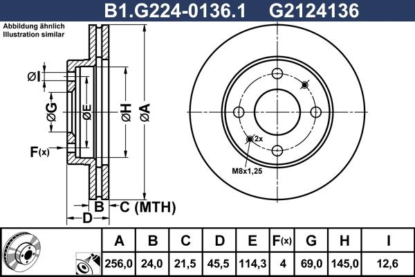 Galfer B1.G224-0136.1 - Гальмівний диск autozip.com.ua