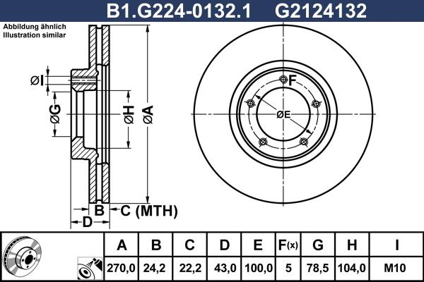 Galfer B1.G224-0132.1 - Гальмівний диск autozip.com.ua