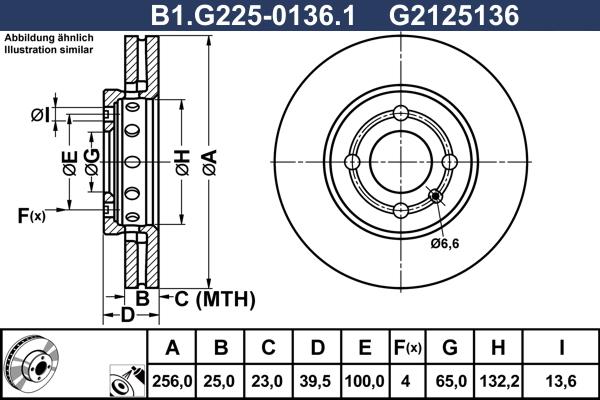 Galfer B1.G225-0136.1 - Гальмівний диск autozip.com.ua