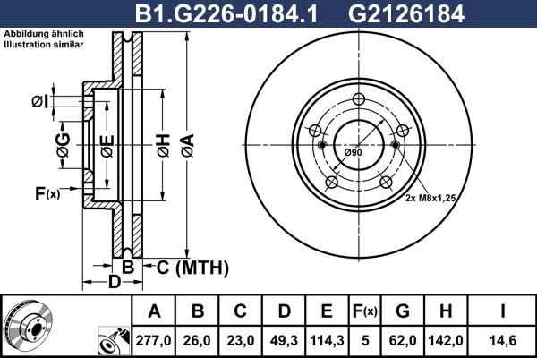 Galfer B1.G226-0184.1 - Гальмівний диск autozip.com.ua