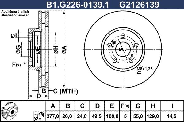 Galfer B1.G226-0139.1 - Гальмівний диск autozip.com.ua