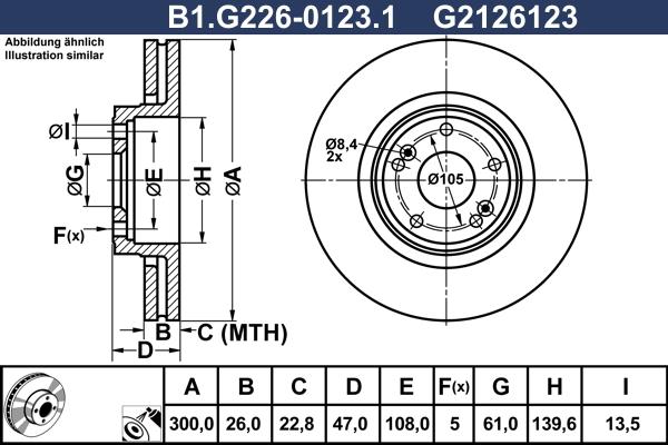 Galfer B1.G226-0123.1 - Гальмівний диск autozip.com.ua