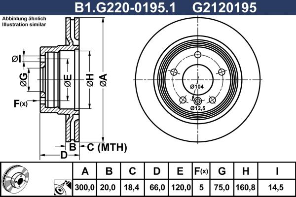 Galfer B1.G220-0195.1 - Гальмівний диск autozip.com.ua