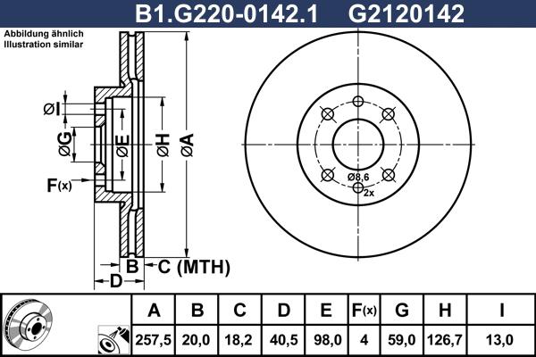 Galfer B1.G220-0142.1 - Гальмівний диск autozip.com.ua