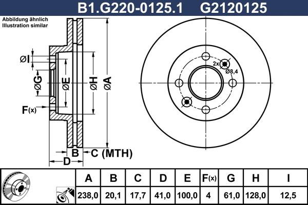 Galfer B1.G220-0125.1 - Гальмівний диск autozip.com.ua