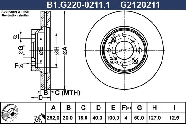 Galfer B1.G220-0211.1 - Гальмівний диск autozip.com.ua