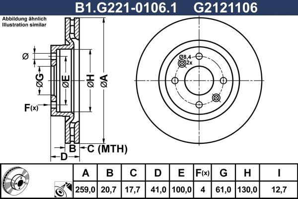 Galfer B1.G221-0106.1 - Гальмівний диск autozip.com.ua