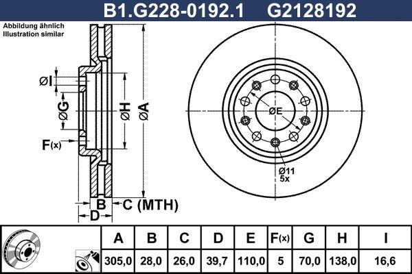 Galfer B1.G228-0192.1 - Гальмівний диск autozip.com.ua