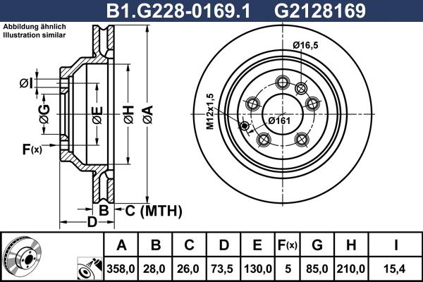 Galfer B1.G228-0169.1 - Гальмівний диск autozip.com.ua
