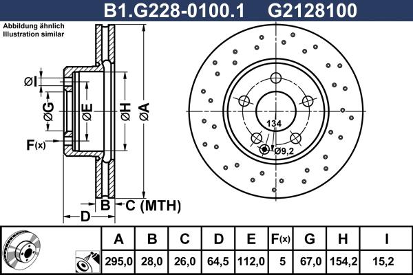 Galfer B1.G228-0100.1 - Гальмівний диск autozip.com.ua