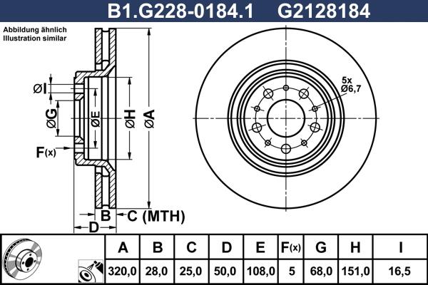 Galfer B1.G228-0184.1 - Гальмівний диск autozip.com.ua