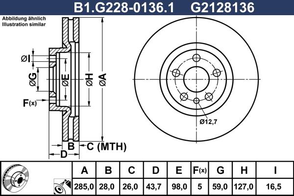 Galfer B1.G228-0136.1 - Гальмівний диск autozip.com.ua