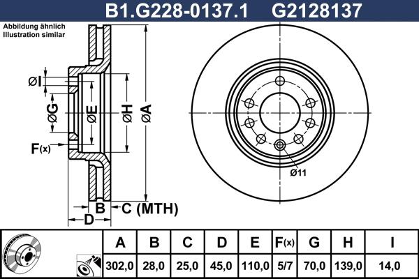 Galfer B1.G228-0137.1 - Гальмівний диск autozip.com.ua