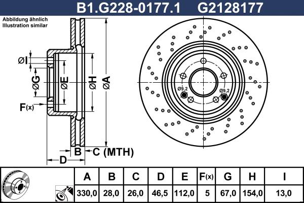 Galfer B1.G228-0177.1 - Гальмівний диск autozip.com.ua