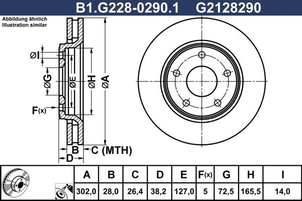 Galfer B1.G228-0290.1 - Гальмівний диск autozip.com.ua