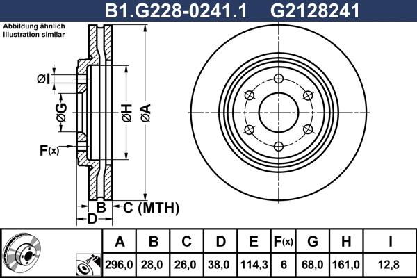 Galfer B1.G228-0241.1 - Гальмівний диск autozip.com.ua