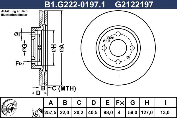 Galfer B1.G222-0197.1 - Гальмівний диск autozip.com.ua